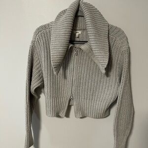 Aerie Gray Cowl Neck Sweater